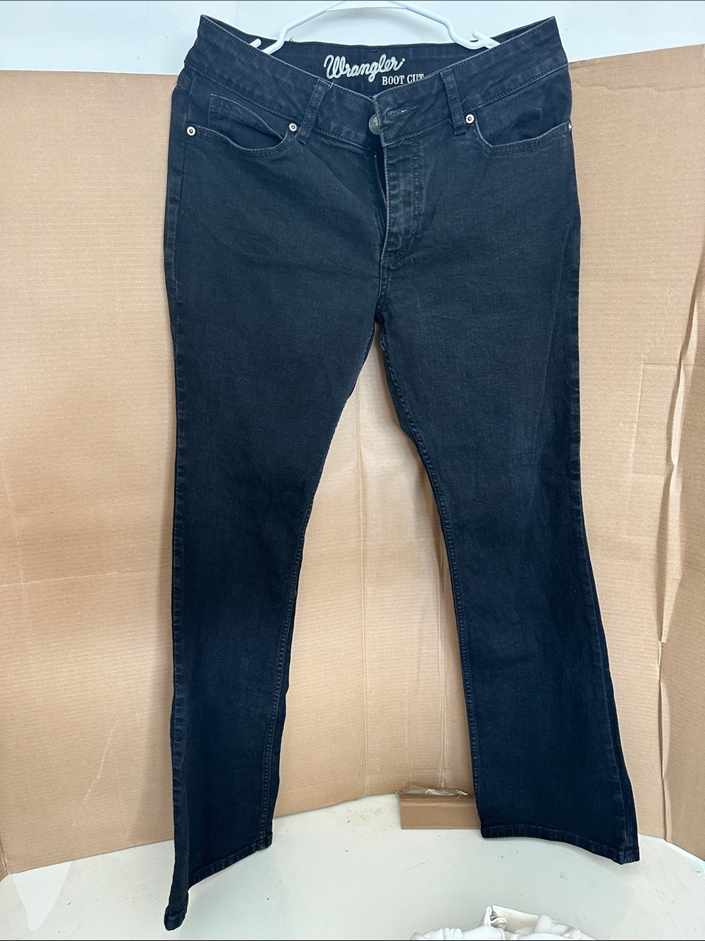 Wrangler womens Dark Black Bootcut Jeans